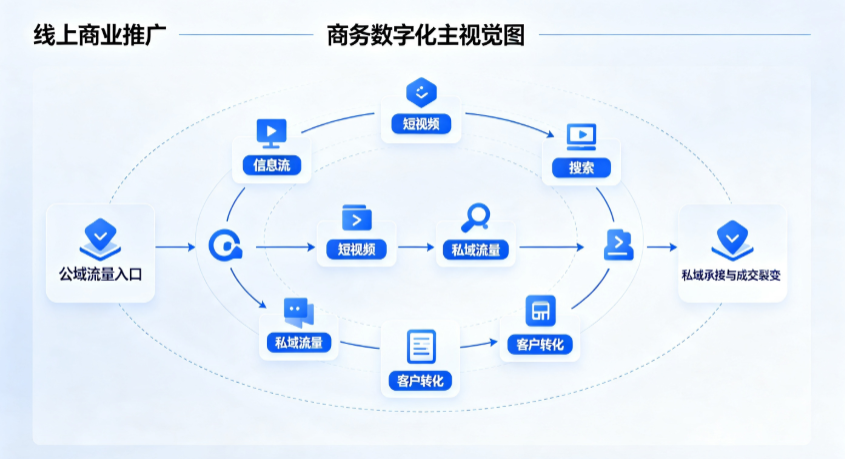 河津市线上商业推广怎么做？全域流量闭环搭建与低成本转化实战指南